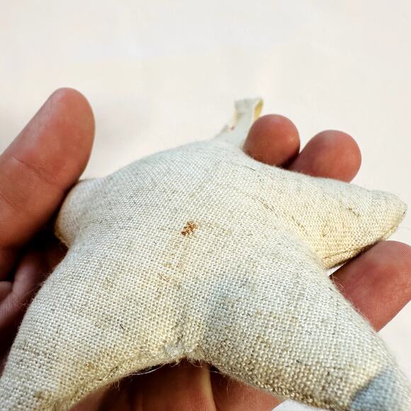 Primitive Farmhouse Christmas Fabric "NOEL" Tree Ornament - Picture 4 of 4